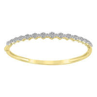 LADIES BANGLE 1.25CT ROUND DIAMOND 14K YELLOW GOLD