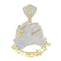 MEN'S CHARM 1.00CT ROUND DIAMOND 10K YELLOW GOLD