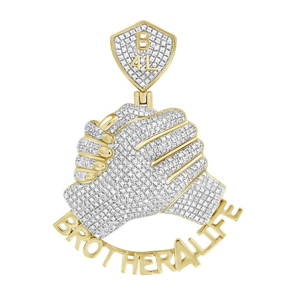 MEN'S CHARM 1.00CT ROUND DIAMOND 10K YELLOW GOLD