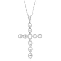 LADIES PENDANT 0.33CT ROUND DIAMOND 10K WHITE GOLD