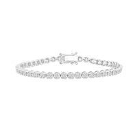 LADIES BRACELET 2.00CT ROUND DIAMOND 10K WHITE GOLD