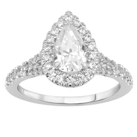 LADIES RING SEMI MOUNT 0.50CT ROUND DIAMOND 14K WHITE GOLD