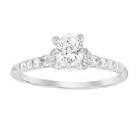 LADIES RING 1.25CT ROUND DIAMOND 14K WHITE GOLD (SI QUALITY)