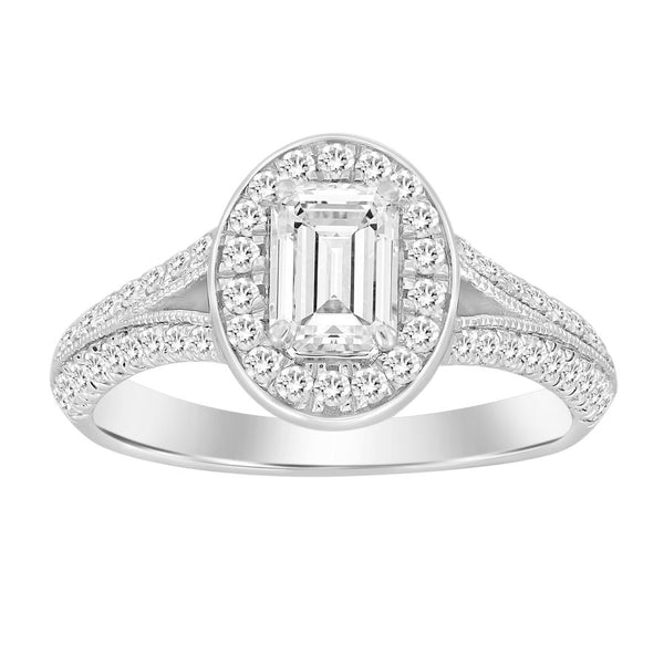 LADIES RING 1.00CT ROUND DIAMOND 14K YELLOW GOLD (SI QUALITY)