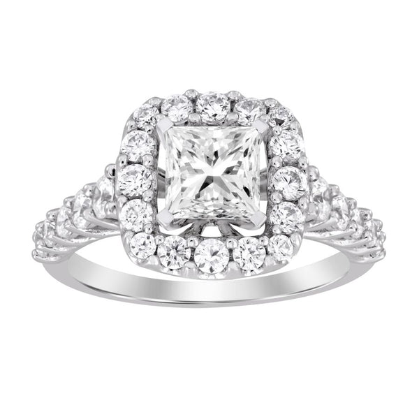 LADIES RING SEMI MOUNT 1.00CT ROUND DIAMOND 14K WHITE GOLD