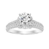 LADIES RING 0.70CT ROUND DIAMOND 14K WHITE GOLD