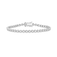 LADIES BRACELET 2.00CT ROUND DIAMOND 14K WHITE GOLD