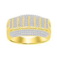 MEN'S RING 0.55CT ROUND DIAMOND 10K YELLOW GOLD