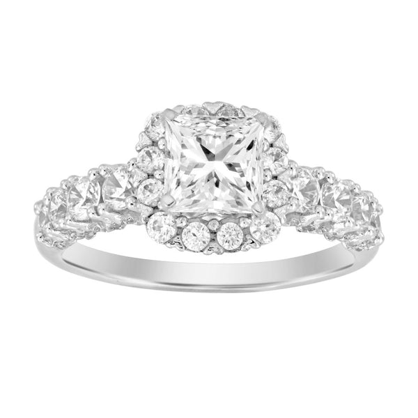 LADIES RING SEMI MOUNT 1.00CT ROUND DIAMOND 14K WHITE GOLD