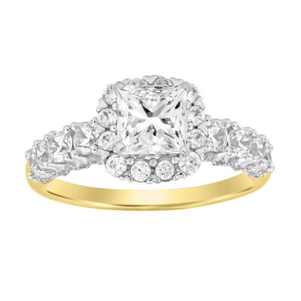 LADIES RING SEMI MOUNT 1.00CT ROUND DIAMOND 14K YELLOW GOLD