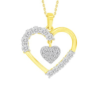 LADIES PENDANT 0.25CT ROUND DIAMOND 10K YELLOW GOLD