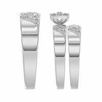 LADIES TRIO SET 0.33CT ROUND DIAMOND 10K WHITE GOLD