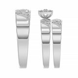 LADIES TRIO SET 0.33CT ROUND DIAMOND 10K WHITE GOLD
