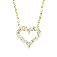 LADIES PENDANT 0.25CT ROUND DIAMOND 14K YELLOW GOLD