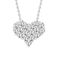 LADIES PENDANT WITH CHAIN 0.30CT ROUND DIAMOND 14K WHITE GOLD