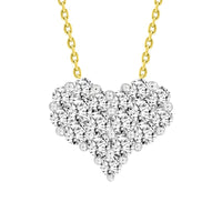 LADIES PENDANT WITH CHAIN 0.30CT ROUND DIAMOND 14K YELLOW GOLD (SI QUALITY)