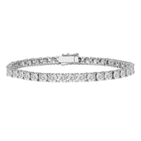 LADIES BRACELET 2.00CT ROUND DIAMOND 10K WHITE GOLD