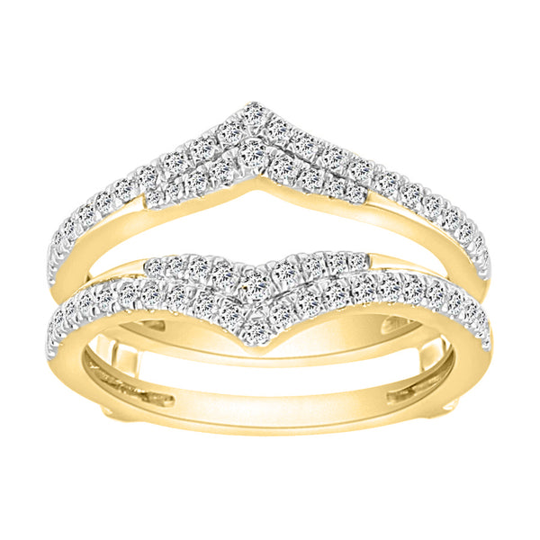 LADIES RING 0.50CT ROUND DIAMOND 10K YELLOW GOLD