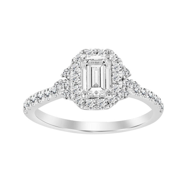 LADIES RING 1.25CT ROUND DIAMOND 14K WHITE GOLD (SI QUALITY)