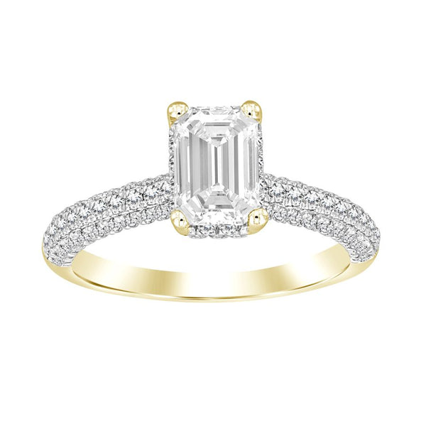 LADIES RING 1.25CT ROUND DIAMOND 14K YELLOW GOLD (SI QUALITY)