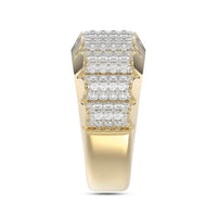MEN'S BAND 1.00CT ROUND DIAMOND 10K YELLOW GOLD