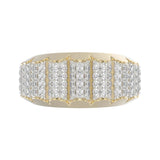 MEN'S BAND 1.00CT ROUND DIAMOND 10K YELLOW GOLD