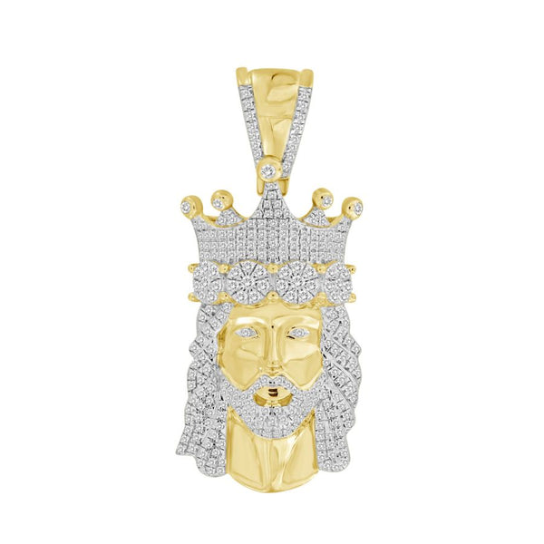 MEN'S CHARM 0.75CT ROUND DIAMOND 10K YELLOW GOLD