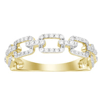 LADIES BAND 0.33CT ROUND DIAMOND 14K YELLOW GOLD