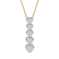 LADIES PENDANT WITH CHAIN 0.50CT ROUND DIAMOND 14K YELLOW GOLD (SI QUALITY)