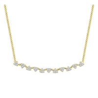 LADIES NECKLACE 0.20CT ROUND DIAMOND 14K YELLOW GOLD