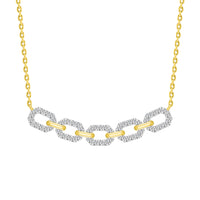 LADIES NECKLACE 0.50CT ROUND DIAMOND 10K YELLOW GOLD