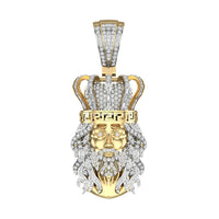 MEN'S CHARM 1.00CT ROUND/BAGUETTE DIAMOND 10K YELLOW GOLD