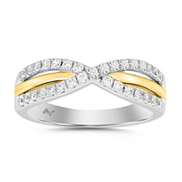 LADIES BAND 0.35CT ROUND DIAMOND 14K YELLOW GOLD (SI QUALITY)