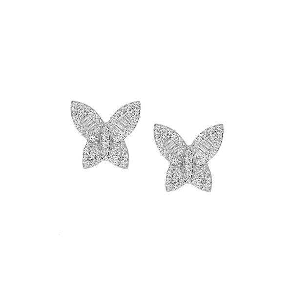 LADIES HOOPS EARRINGS 0.50CT ROUND/DARK BROWN DIAMOND 14K YELLOW GOLD