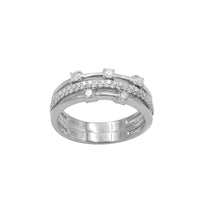 LADIES RING 0.45CT ROUND DIAMOND 14K WHITE GOLD