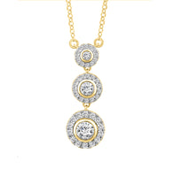 LADIES SEMI MOUNT NECKLACE 1.00CT ROUND DIAMOND 14K YELLOW GOLD
