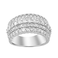 LADIES RING 1.75CT ROUND DIAMOND 14K WHITE GOLD