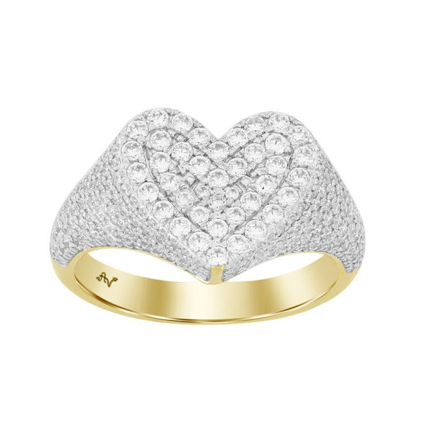 LADIES RING 1.00CT ROUND DIAMOND 10K YELLOW GOLD