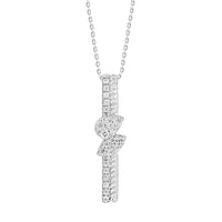 LADIES PENDANT 0.25CT ROUND DIAMOND 14K WHITE GOLD (SI QUALITY)