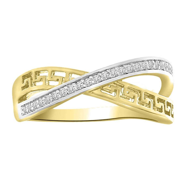 LADIES RING 0.25CT ROUND DIAMOND 14K YELLOW GOLD (SI QUALITY)