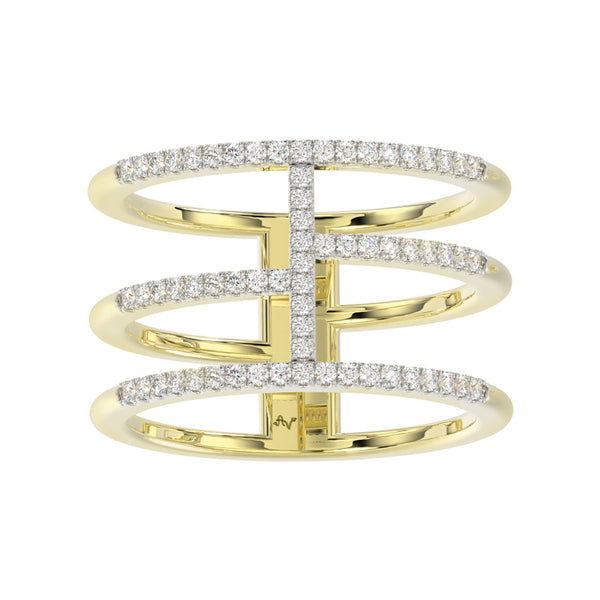 LADIES RING 0.25CT ROUND DIAMOND 14K YELLOW GOLD