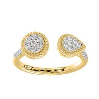 LADIES RING 0.25CT ROUND DIAMOND 14K YELLOW GOLD