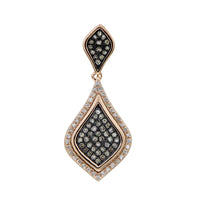 LADIES PENDANT 0.30CT ROUND DARK BROWN DIAMOND 14K ROSE GOLD (SI QUALITY)