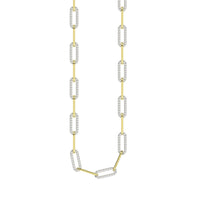 LADIES NECKLACE 2.65CT ROUND DIAMOND 14K YELLOW/WHITE GOLD  