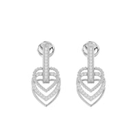 LADIES EARRINGS 0.25CT ROUND DIAMOND 14K WHITE GOLD