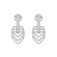 LADIES EARRINGS 0.25CT ROUND DIAMOND 14K WHITE GOLD