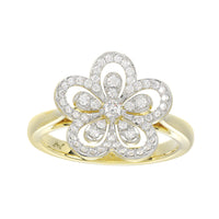 LADIES RING 0.33CT ROUND DIAMOND 14K YELLOW GOLD