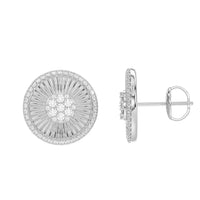 LADIES EARRING 0.25CT ROUND DIAMOND 14K WHITE GOLD