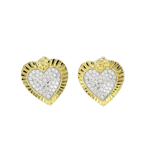 LADIES EARRING 0.25CT ROUND DIAMOND 14K YELLOW GOLD