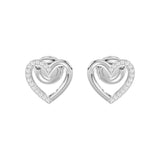LADIES EARRINGS 0.10CT ROUND DIAMOND 14K WHITE GOLD